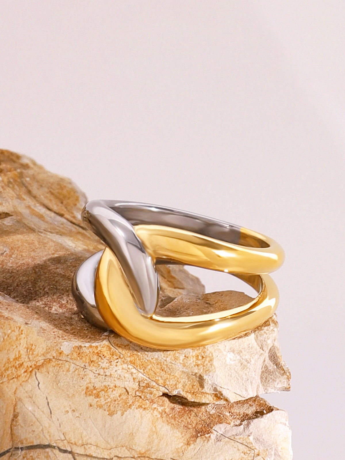 Two Tone Twist Ring