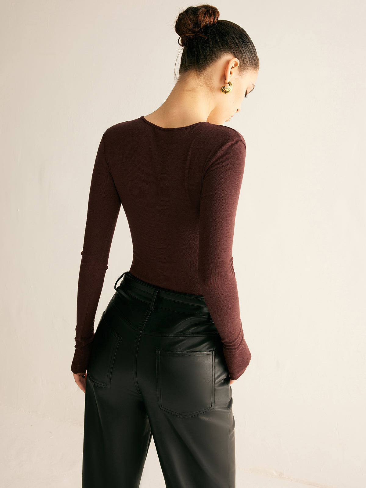 Düğmeli Jarse Bodysuit