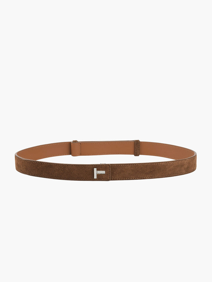 Minimalist Plain Slim Leather Belt