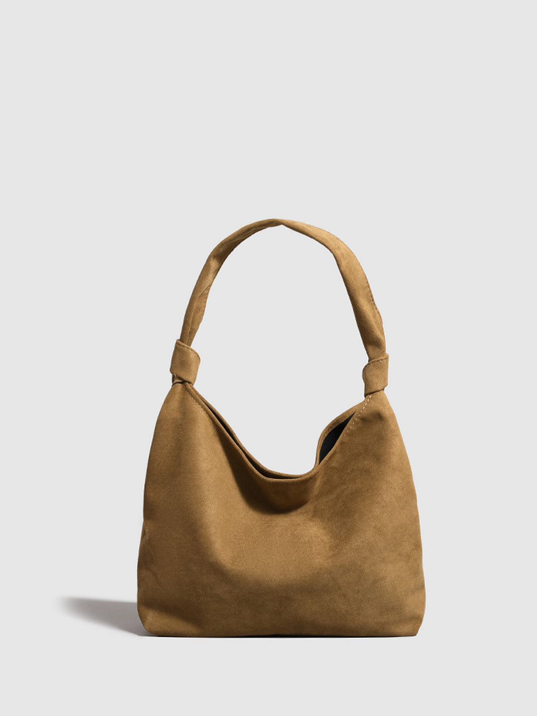 Şık Düğümlü Süet Hobo Çanta