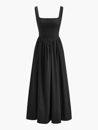 Şık Plise Fermuarlı Askılı Abiye Elbise