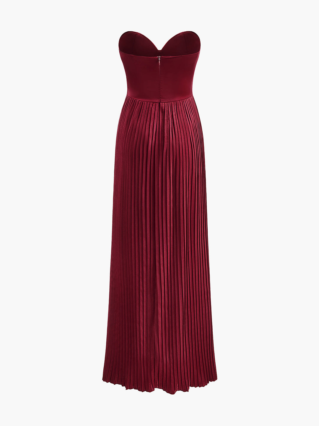 Şık Plise Maxi Abiye Top Elbise