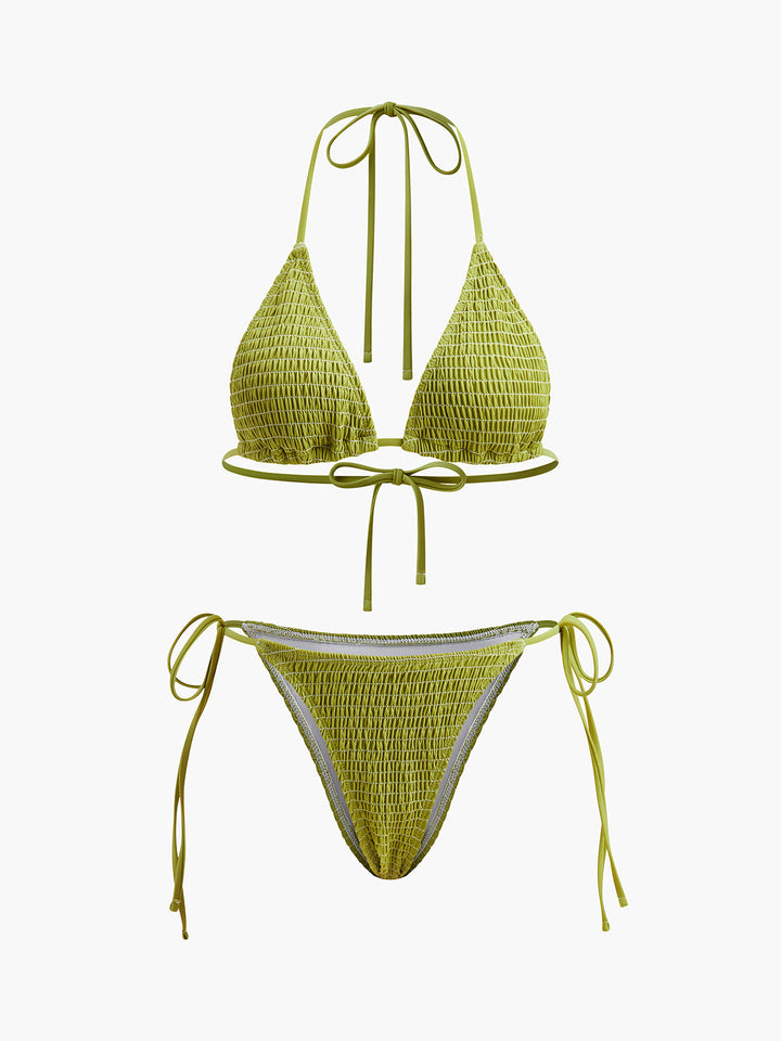 Şık Gipe Üçgen Bikini Şık Bağlama Askılarıyla