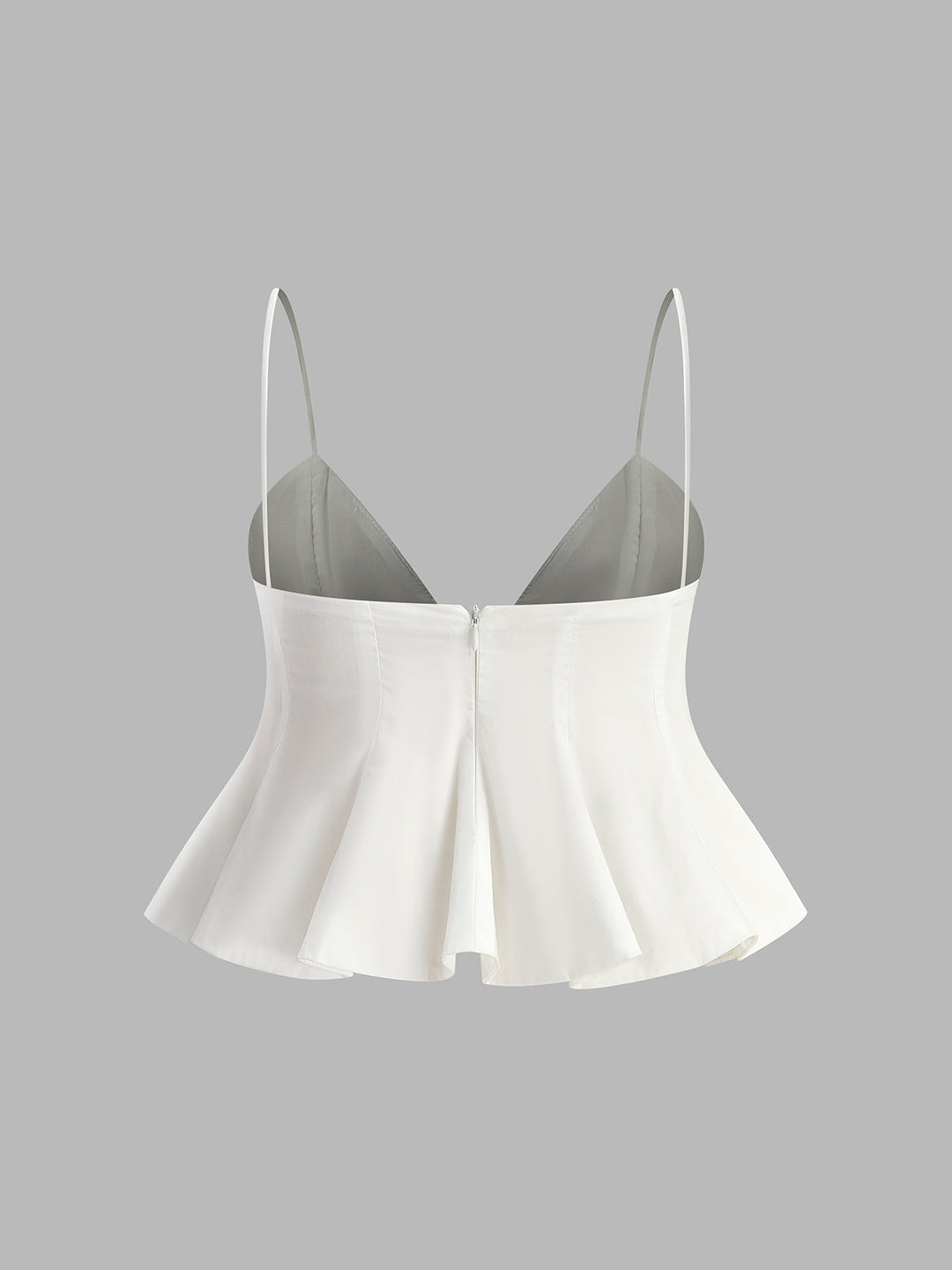 Şık Peplum Spagetti Askılı Bluz