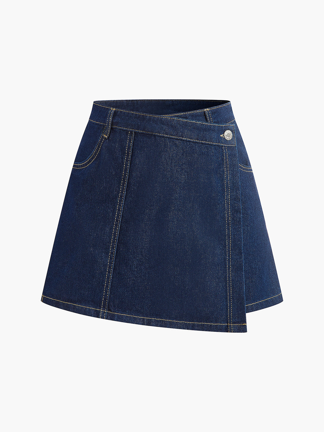 Şık Denim Kısa Takım Trendy Cep Detayı ile