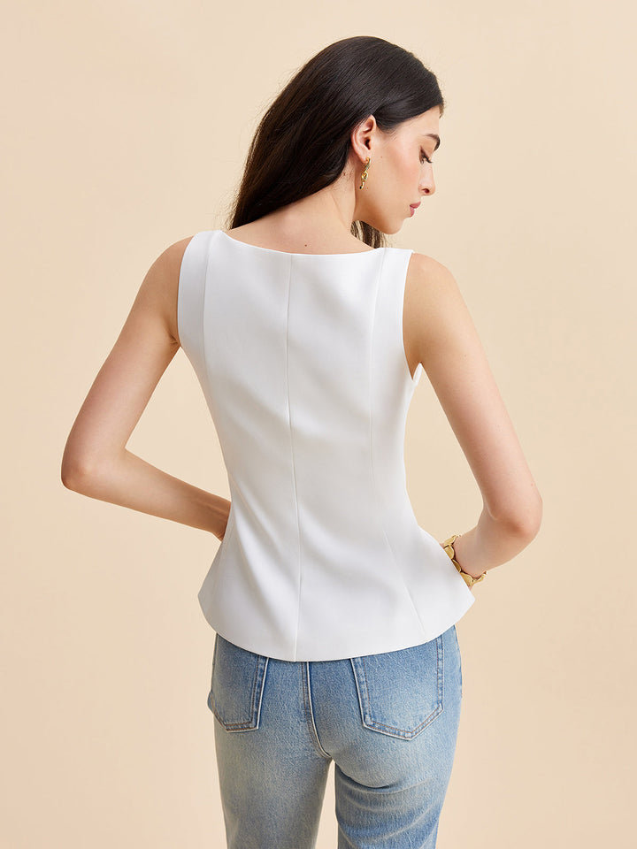 Şık Kare Yaka Peplum Bluz ile Rahat Stil