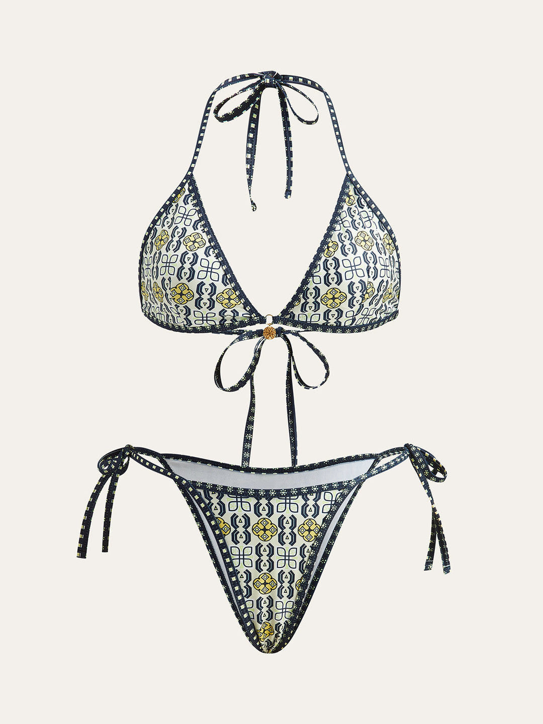 Çekici Desenli Halter Bikini Takımı