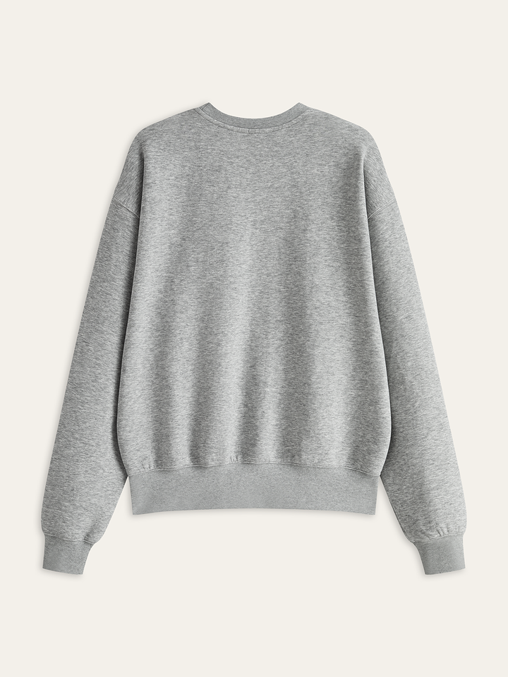 Pamuk Karışımlı Yuvarlak Yaka Sweatshirt
