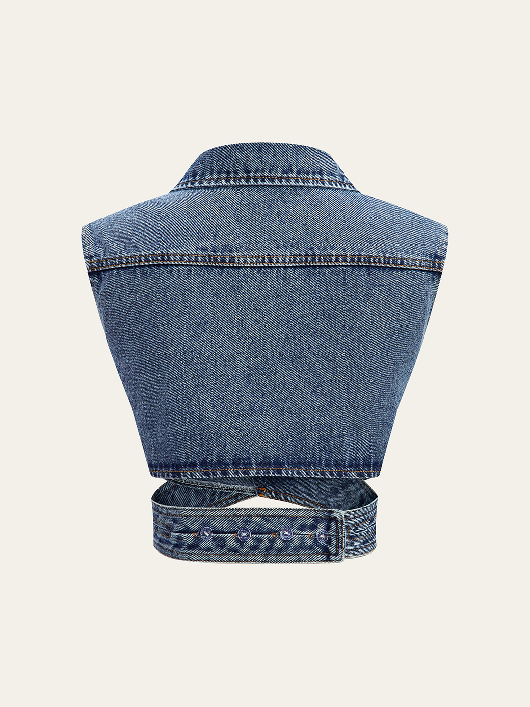 Asimetrik Wrap Kot Lapel Crop Yelek
