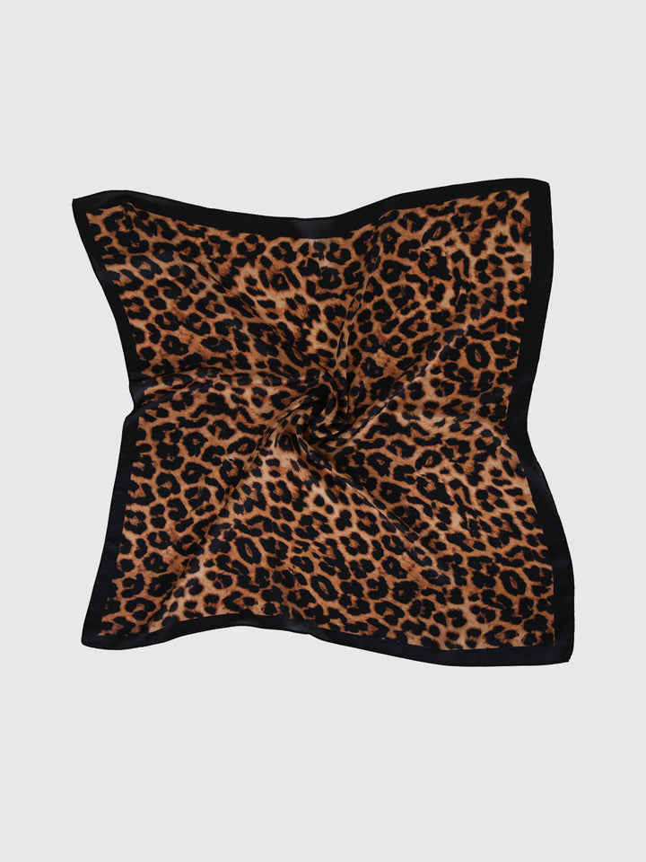 Leopar Desenli Kare Fular