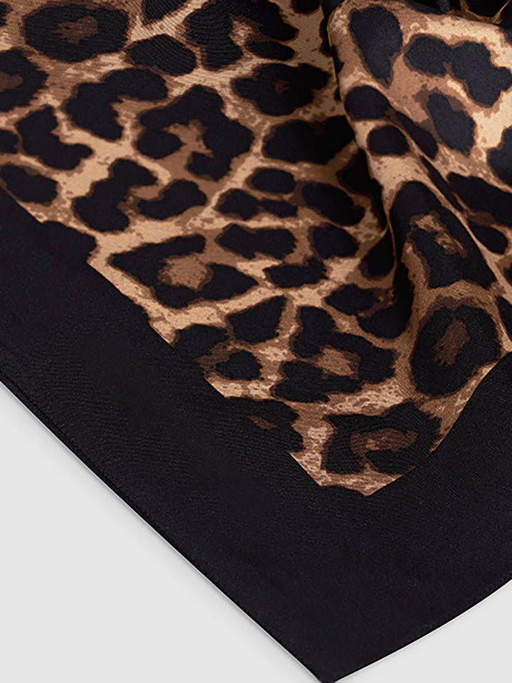 Leopar Desenli Kare Fular