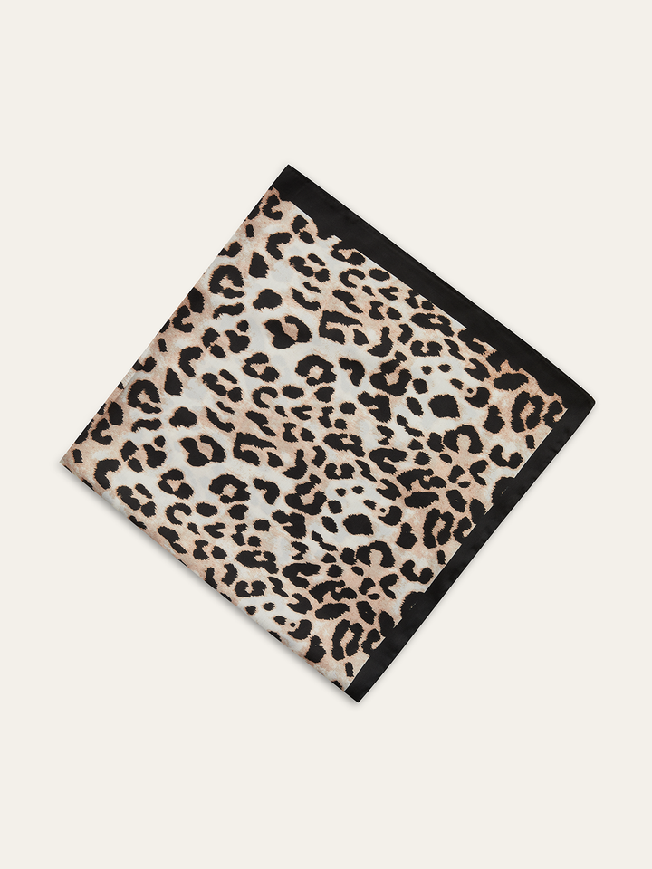 Leopar Desenli Kare Fular