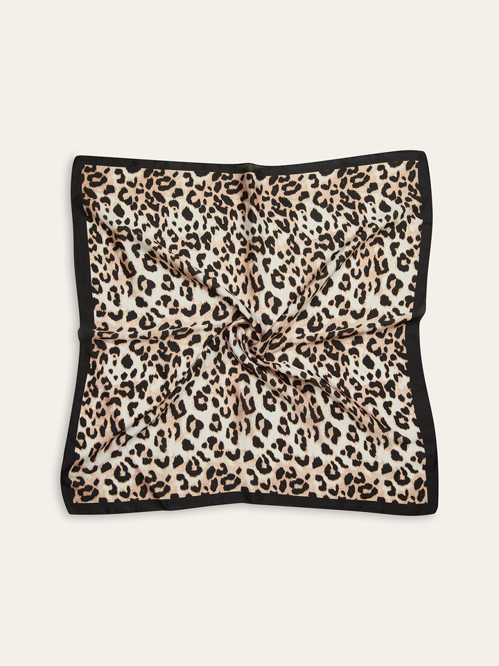Leopar Desenli Kare Fular