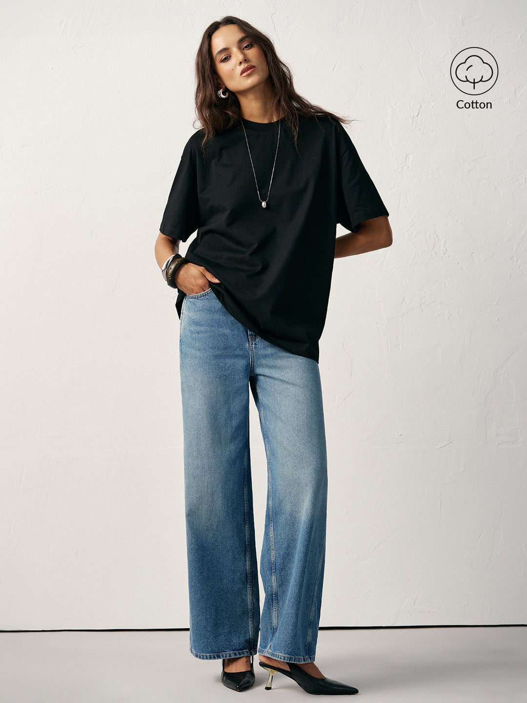 Basic Pamuk Oversize Tişört