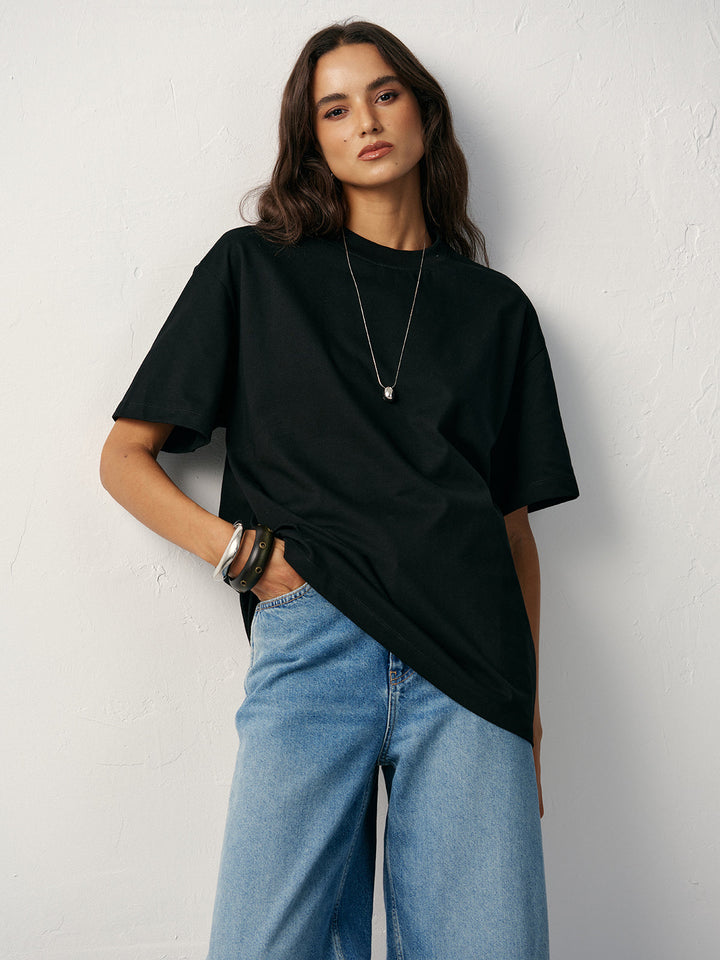 Basic Pamuk Oversize Tişört