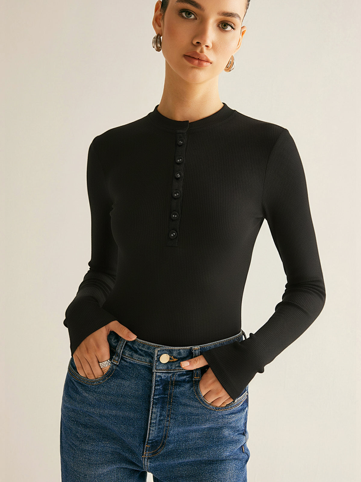 Nakışlı Uzun Kollu Bodysuit