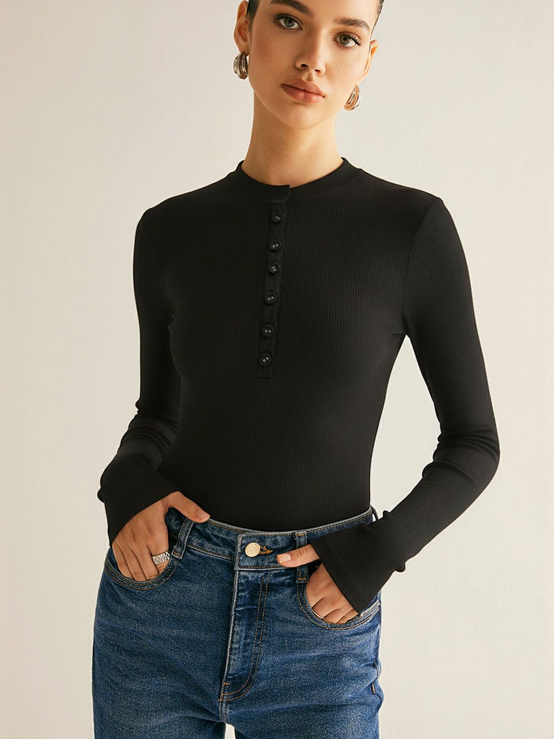 Nakışlı Uzun Kollu Bodysuit