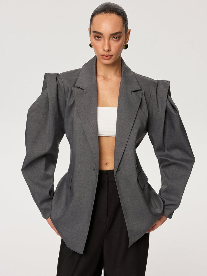 Bağcıklı Kısa Kollu Blazer