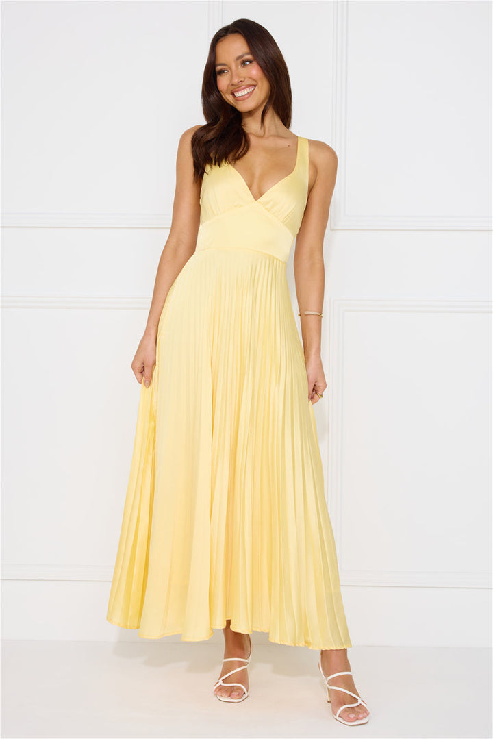 Lucy | Pilili V Yaka Maxi Elbise