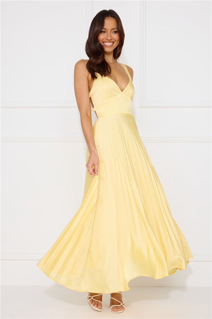 Lucy | Pilili V Yaka Maxi Elbise