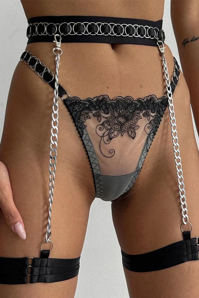 Beş parçalı çekici iç çamaşırı seti, kemer pantolonu ile - CAPRICE