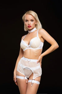 5 Parça Şık İç Çamaşırı Seti - EROTİK Beyaz